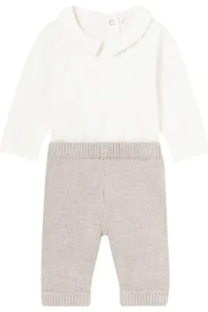 Mayoral Sæt 2516 Conjunto 3 piezas tricot recién nacido Beige