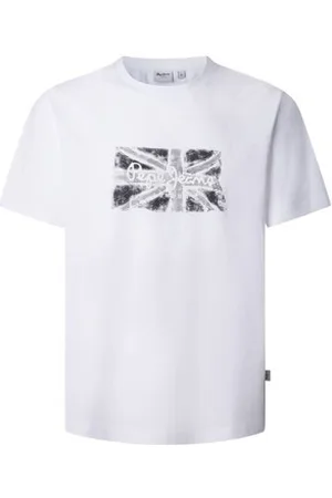 Pepe Jeans T-shirts m. korte ærmer PM509720 FLAG BW