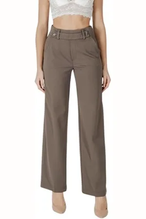 Street one Bukser Straight Leg L32 HW belt butto 378711