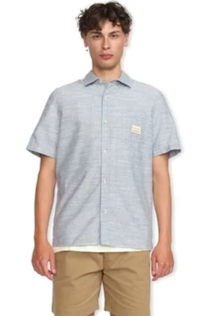 RVLT Skjorter m. lange ærmer RLVT REVOLUTION Short Sleeved Loose Shirt 3180 - Blue