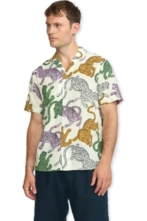 RVLT Skjorter m. lange ærmer Short Sleeved Cuban Shirt 3171 - Multi