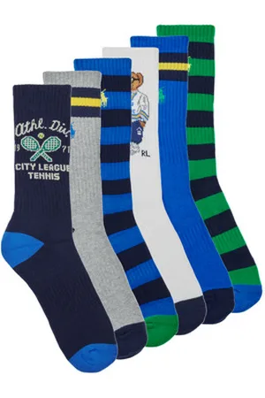 Ralph Lauren Sportsokker PL THLTC CL6 CREW SOCK 6 PACK