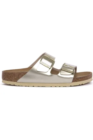 Birkenstock Tøfler ARIZONA KIDS METALLIC GOLD CALZ S