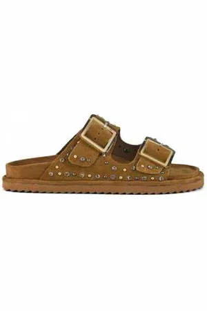 Colors of California Sandaler Two buckle sandal with studs