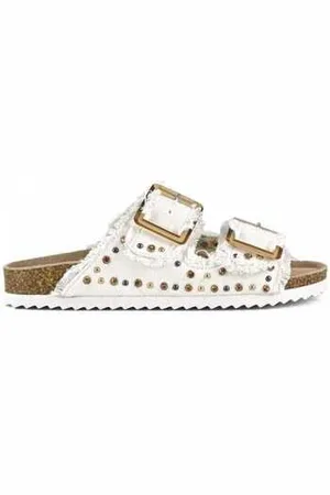 Colors of California Sandaler Two buckle denim sandal