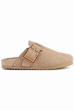 Colors of California Sandaler Cow suede bio sabot with buckl