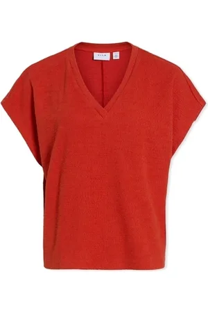 VILA Bluser Top Amy - Aurora Red