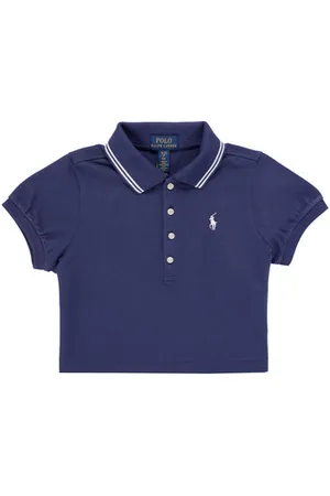 Ralph Lauren Polo-t-shirts m. korte ærmer CROP POLO-KNIT SHIRTS-POLO SHIRT