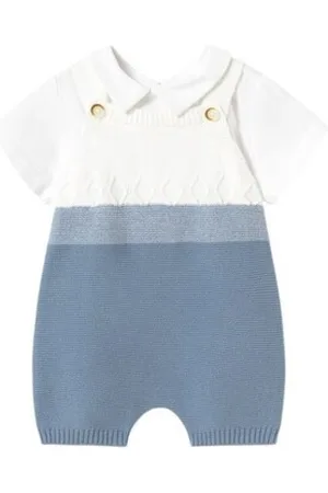 Mayoral Sæt 1607 Conjunto peto tricot y camiseta Azul