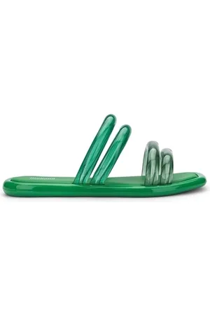 Melissa Sandaler Airbubble Slide - Green/Transp Green
