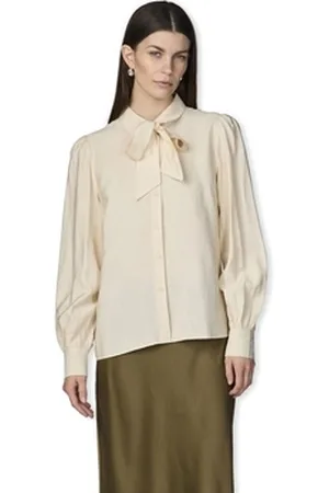 Y.A.S Bluser YAS Noos Pil Bow Shirt - Birch