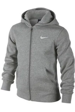 Nike Sweatshirts Brushed Fleece Fullzip Hoodie Grey Junior