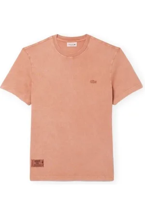 Lacoste T-shirts & Polo-t-shirts Washed Effect Heavy Jersey T-Shirt - Light Brown