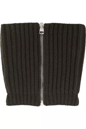 Alexander McQueen Mænd Tørklæder - Khaki Wool & Cashmere Zip Scarf