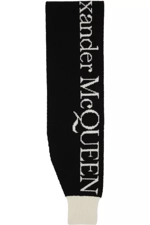 Alexander McQueen Kvinder Tørklæder - Black & White Sleeve Logo Scarf