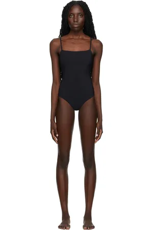 Jil Sander Black Classic One-Piece Swimsuit