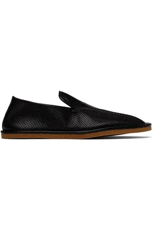 DRIES VAN NOTEN Black Leather Loafers
