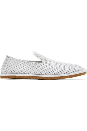 DRIES VAN NOTEN White Leather Loafers