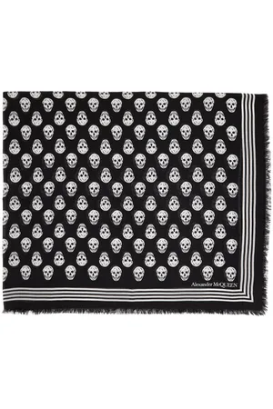 Alexander McQueen Black & White Biker Scarf
