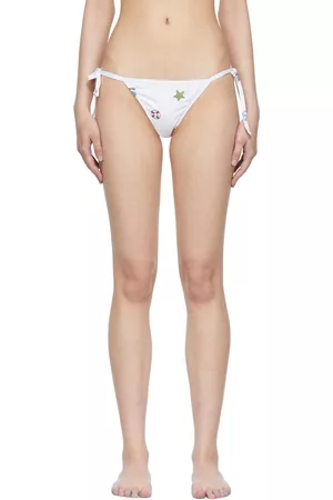 Moschino Kvinder Bikinier - White Polyester Bikini Bottoms
