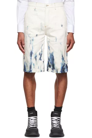 Alexander McQueen Mænd Shorts - White Denim Shorts