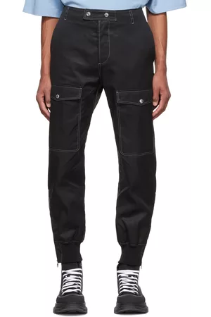 Alexander McQueen Mænd Cargo bukser - Black Cotton Cargo Pants