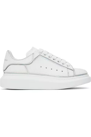 Alexander McQueen Mænd Sneakers - White & Silver Oversized Sneakers