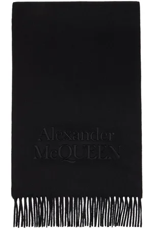 Alexander McQueen Black Cashmere Scarf