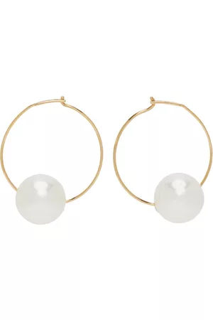 Jil Sander Kvinder Øreringe - Gold Faux-Pearl Earrings