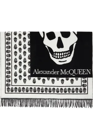 Alexander McQueen Black Wool Skull Oversize Shawl