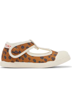 Tiny Cottons Baby Tan Animal Print Mary Jane Sneakers