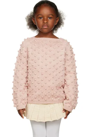 Misha & Puff Kids Pink Popcorn Sweater
