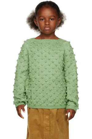 Misha & Puff Kids Green Popcorn Sweater