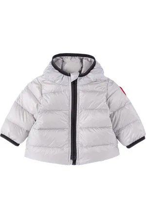 Canada Goose Baby White Down & Shearling Snowsuit
