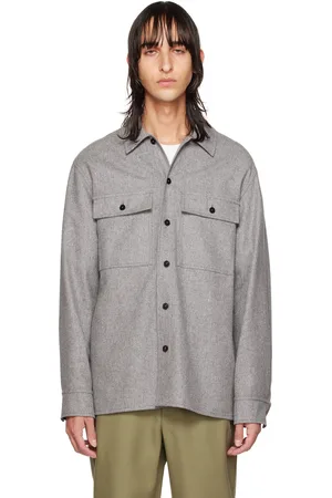 Jil Sander Gray Buttoned Shirt