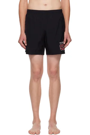 Alexander McQueen Black Embroidered Swim Shorts