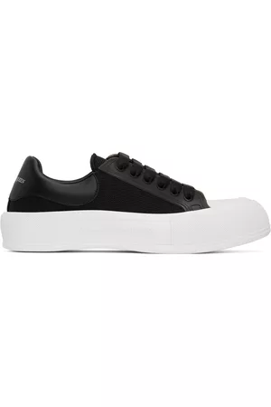 Alexander McQueen Mænd Casual sko - Black & White Deck Plimsoll Sneakers