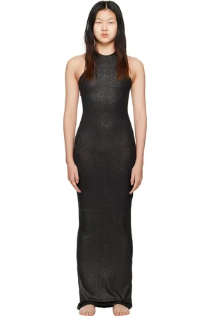 SKIMS Black Soft Lounge Shimmer Maxi Dress
