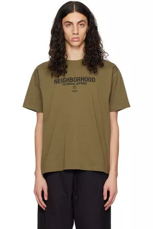 NEIGHBORHOOD Mænd Kortærmede - Khaki Printed T-Shirt