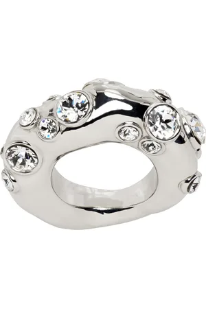 DRIES VAN NOTEN Silver Crystal Embellished Ring