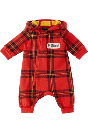Mini Rodini Piger Jumpsuits - Baby Red Check Jumpsuit