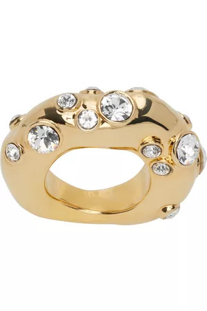 DRIES VAN NOTEN Gold Crystal Embellished Ring