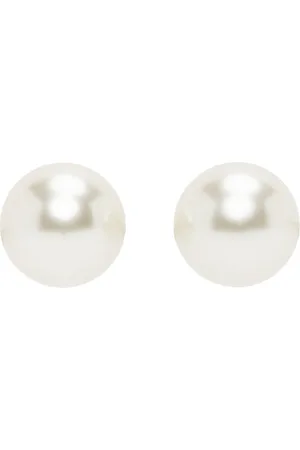 DRIES VAN NOTEN White Pearl Earrings