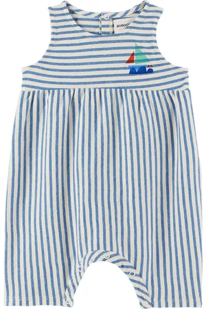 Bobo Choses Piger Jumpsuits - Baby Blue Stripes Jumpsuit