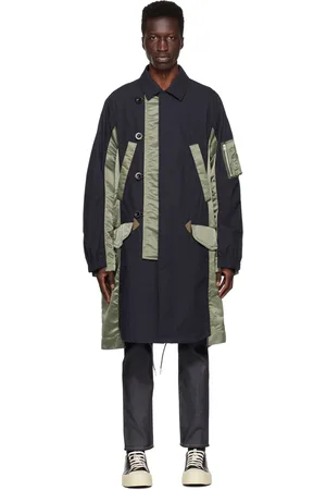SACAI Mænd Militær jakker - Navy & Khaki Military Coat