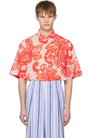 DRIES VAN NOTEN Beige Floral Shirt