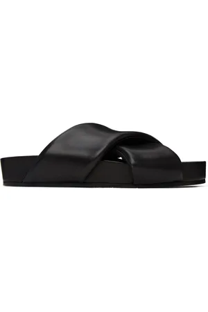 Jil Sander Black Padded Sandals