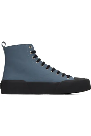 Jil Sander Blue High-Top Sneakers