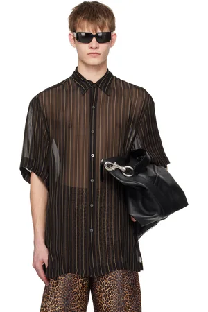 DRIES VAN NOTEN Mænd Accessories - Black Striped Shirt