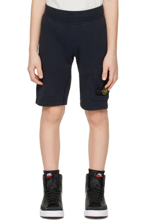 Stone Island Shorts - Kids Navy Patch Shorts